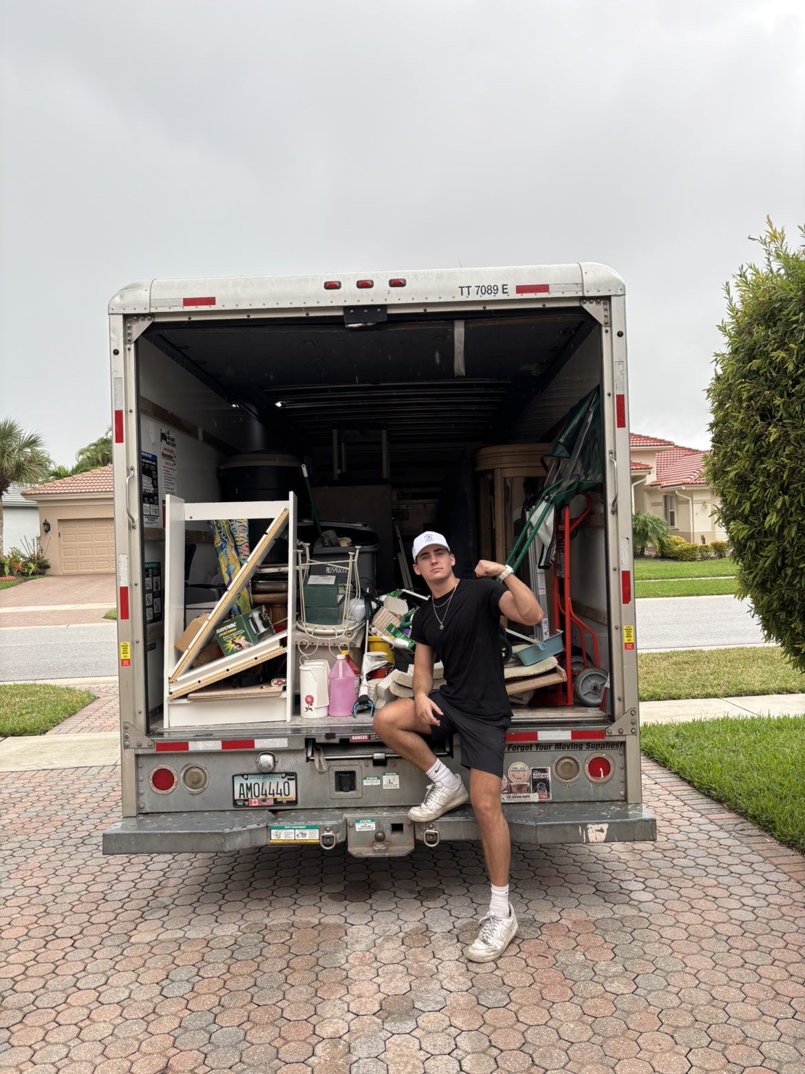 CoastAwayJunk truck loaded with furniture and household items after a Boca Raton cleanout